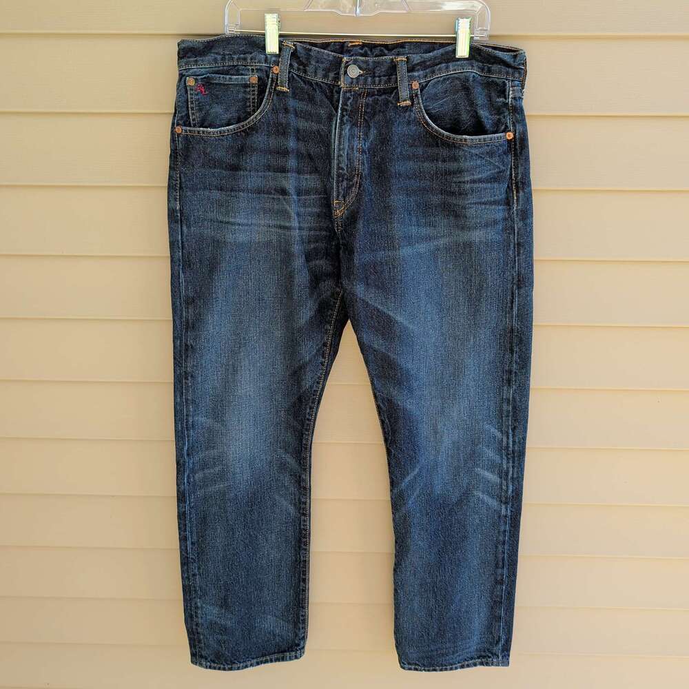 Polo Ralph Lauren Hampton Straight Jeans Mens 36x30 Dark Wash Denim